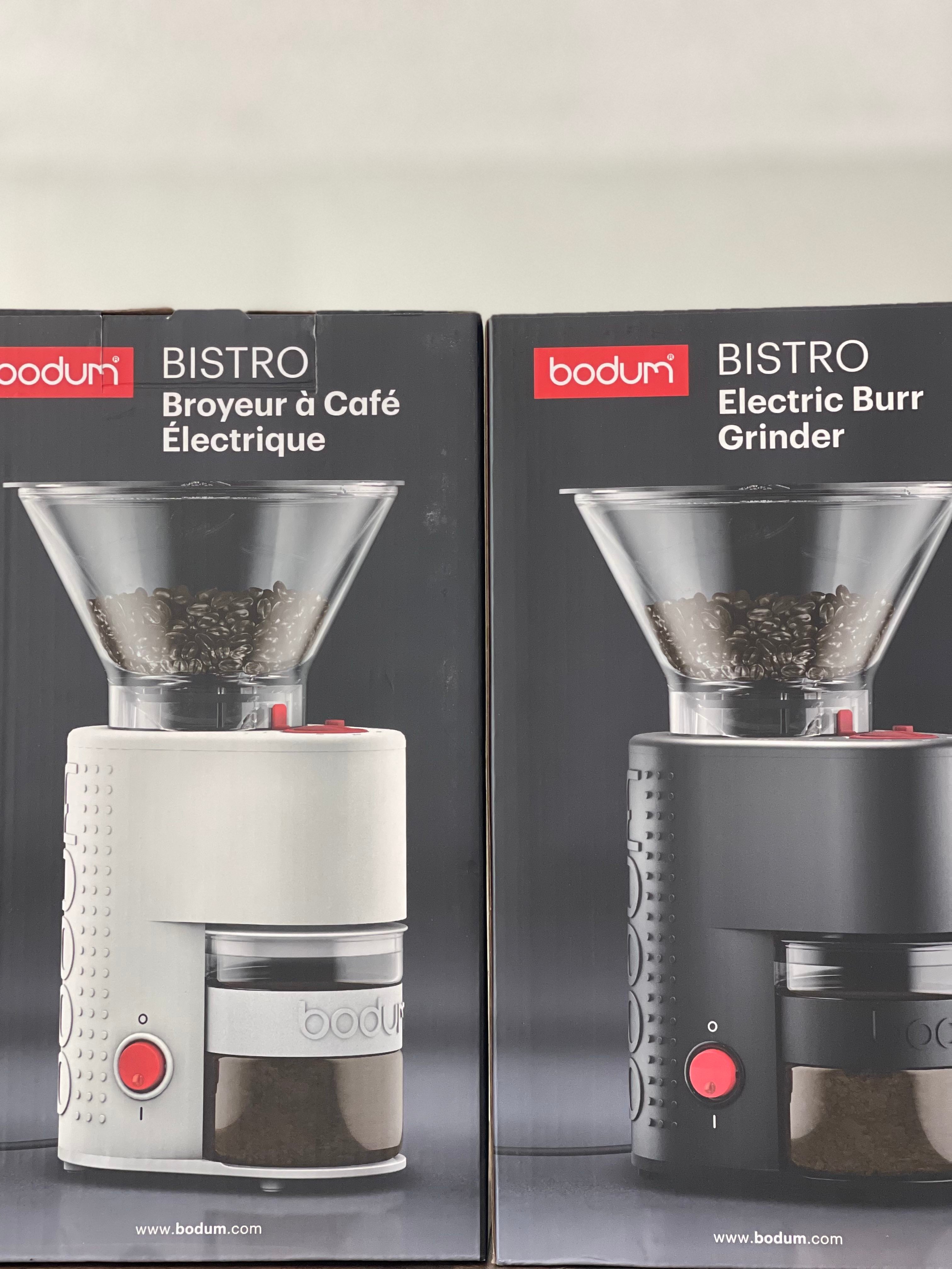 Bodum Bistro Electric Burr Coffee Grinder - White Off White